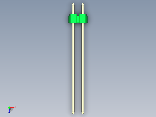彩色公头100mil（2.54mm）系列-DS1021_green_3x02p_100mil_Type43_rev1.0俯视缩略图