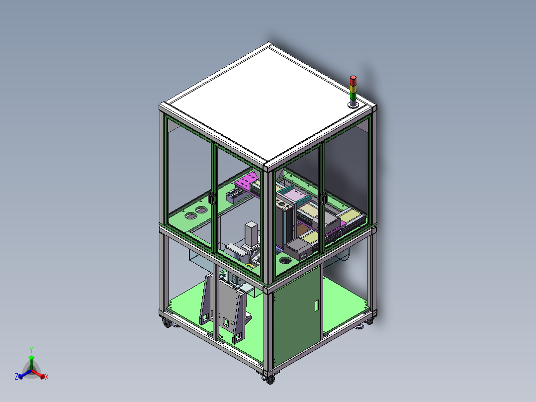抛光机正等轴测图