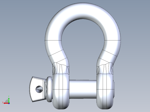 紧固件-IGES 0.6250 D-Ring Shackle后视缩略图