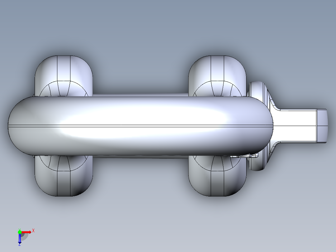 紧固件-IGES 0.6250 D-Ring Shackle俯视图