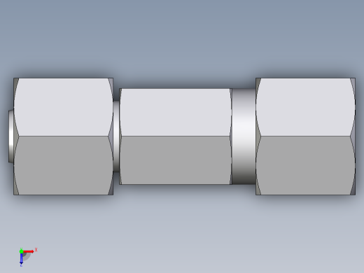 卡套式工业通用硬管接头EO_Distance_piece_adapter_DA08ZL71俯视缩略图