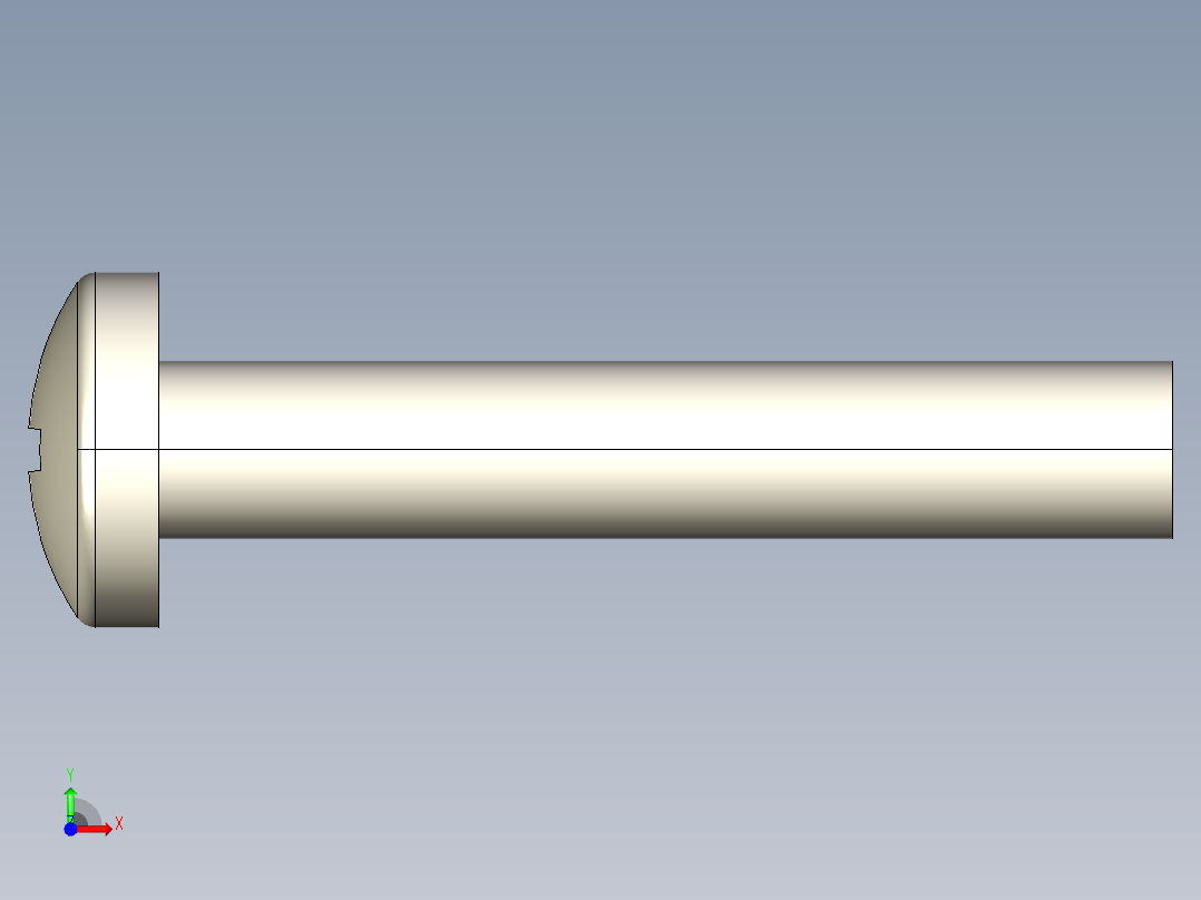 螺丝 M3.5 十字盘头-M3.5 x 20 Screw head.STEP前视图