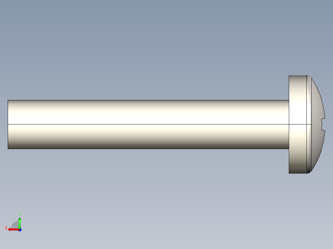 螺丝 M3.5 十字盘头-M3.5 x 20 Screw head.STEP后视图