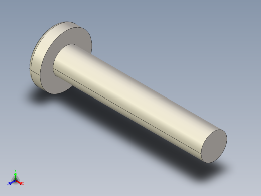 螺丝 M3.5 十字盘头-M3.5 x 20 Screw head.STEP正等轴测缩略图