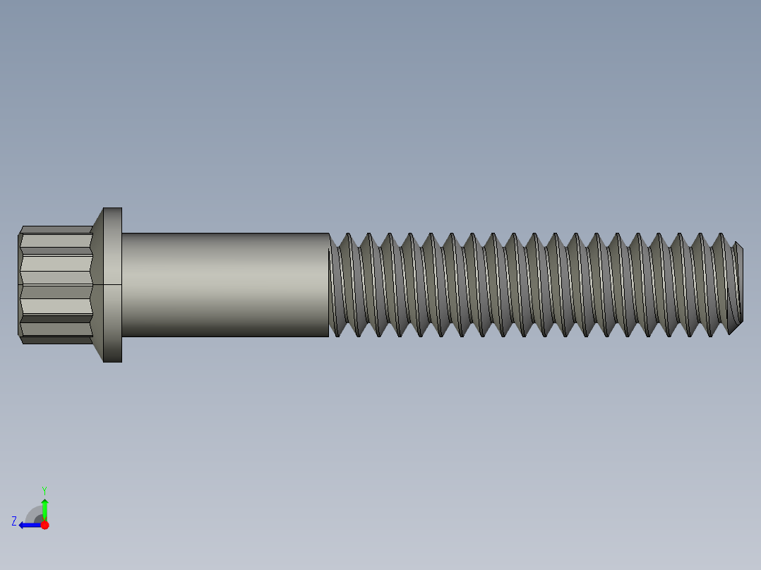 1-4in-20 1.5long 12-point screws.STEP右视图
