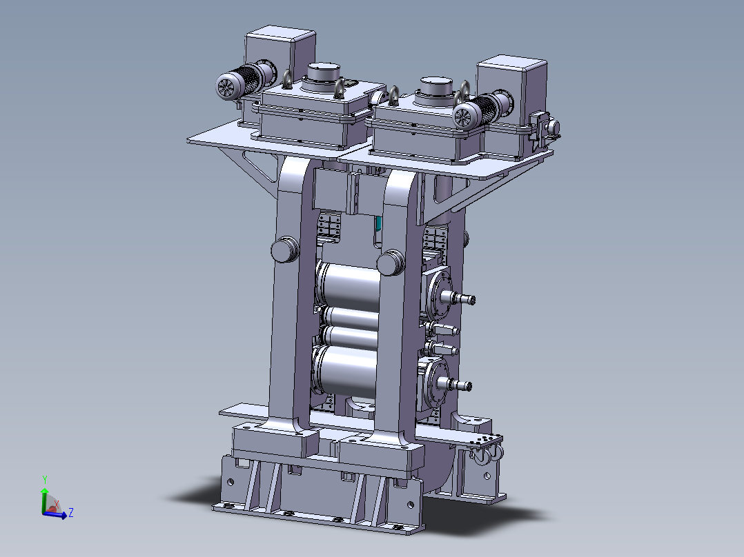 650VC四辊轧机sw三维模型含参数可编辑