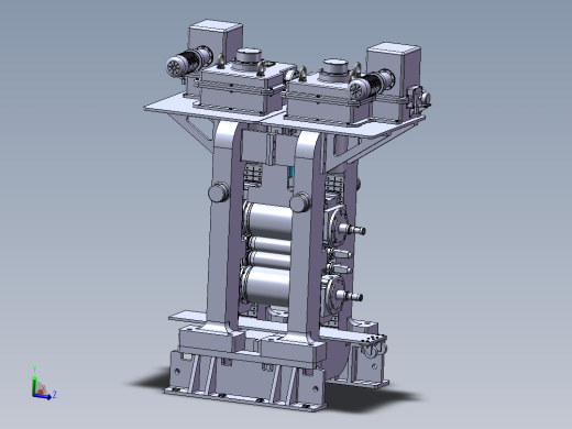650VC四辊轧机sw三维模型含参数可编辑