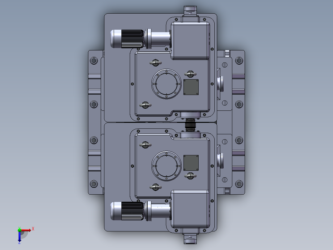 650VC四辊轧机sw三维模型含参数可编辑俯视图
