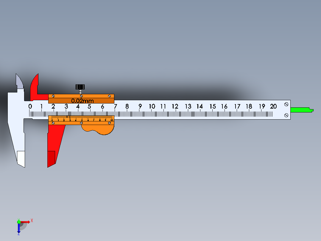 游标卡尺（0.02mm俯视图