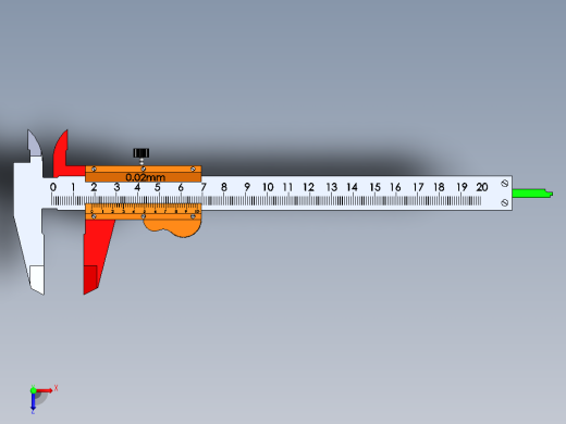 游标卡尺（0.02mm俯视缩略图