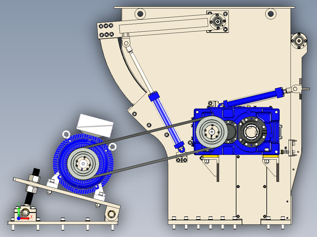 塑料研磨机粉碎机前视图