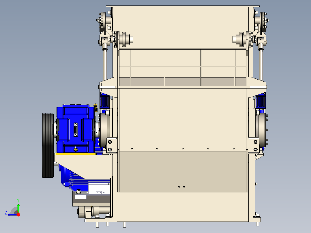 塑料研磨机粉碎机右视图