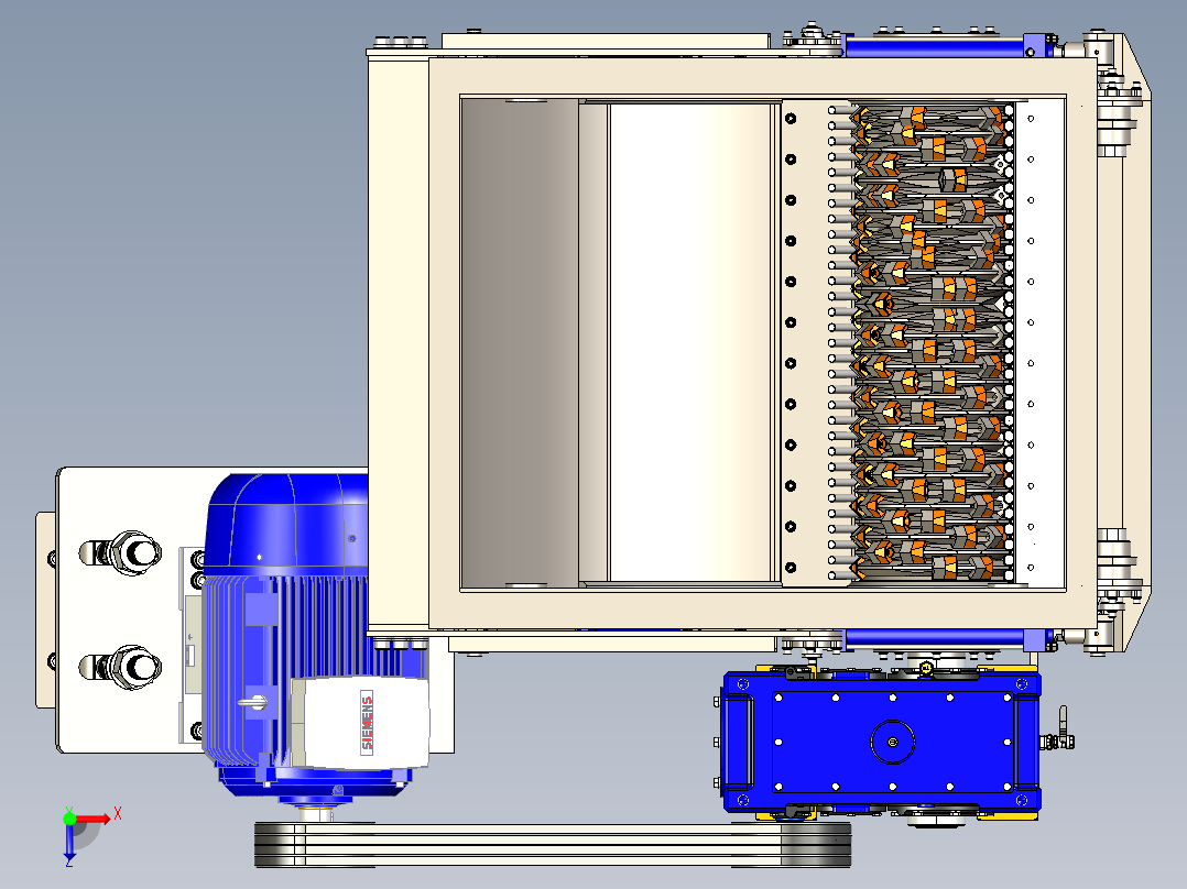 塑料研磨机粉碎机俯视图