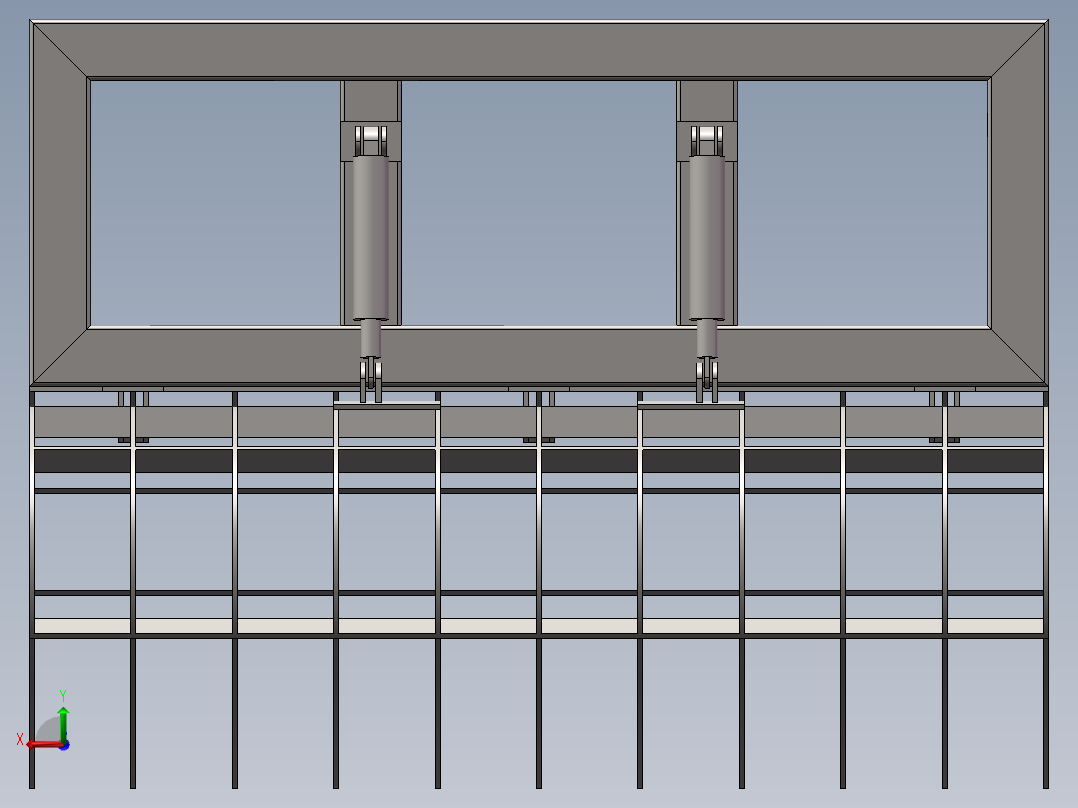 抓斗式清污机后视图