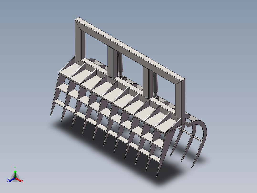 抓斗式清污机正等轴测图