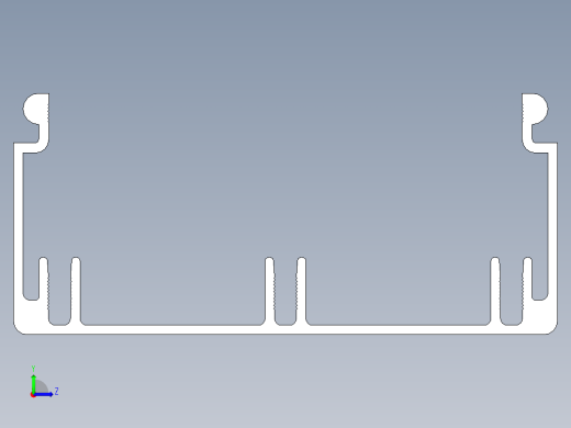 型材-KJN CABLE CONDUIT 40X80 KJN511020.STEP左视缩略图