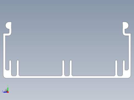 型材-KJN CABLE CONDUIT 40X80 KJN511020.STEP右视缩略图