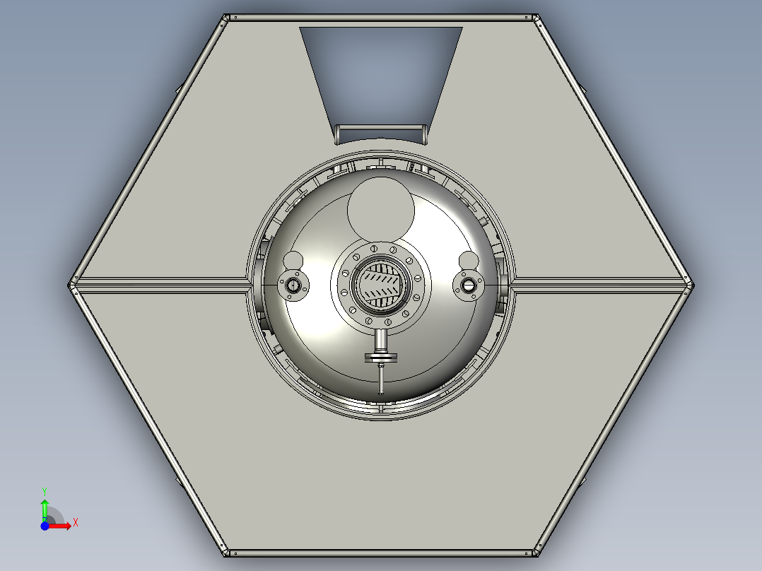 石油和天然气储罐压力容器前视图