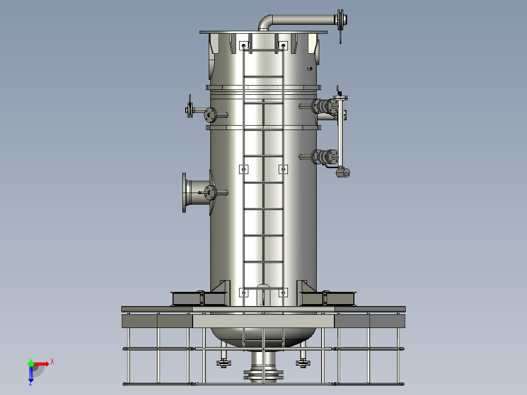 石油和天然气储罐压力容器俯视图