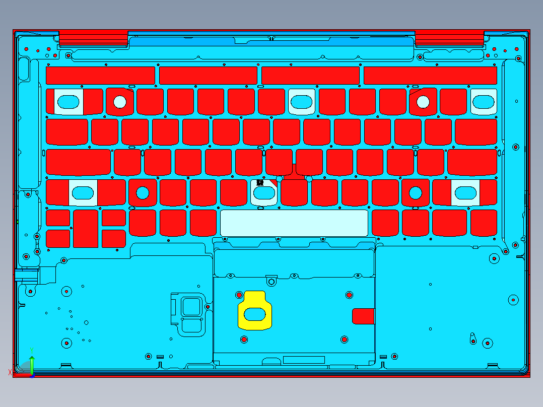 CS19-C-2018-10-8笔记本CNC工装夹具三维模型后视图