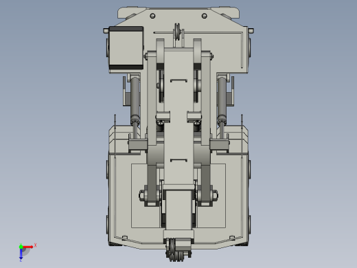 轮式起重机简易模型3D图纸 STEP格式俯视缩略图