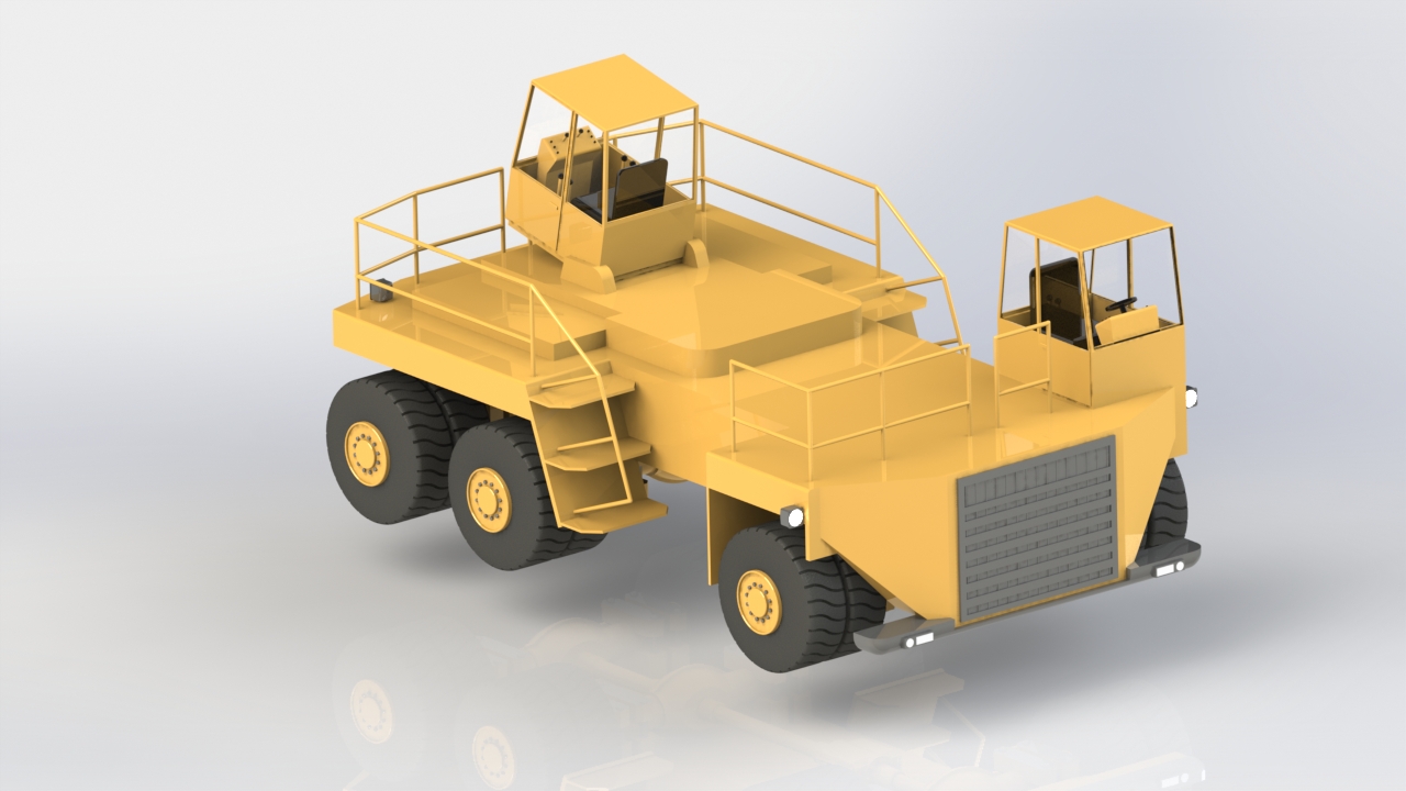 轮式起重机简易模型3D图纸 STEP格式