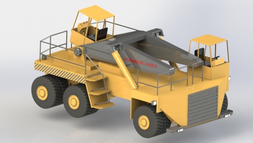 轮式起重机简易模型3D图纸 STEP格式缩略图