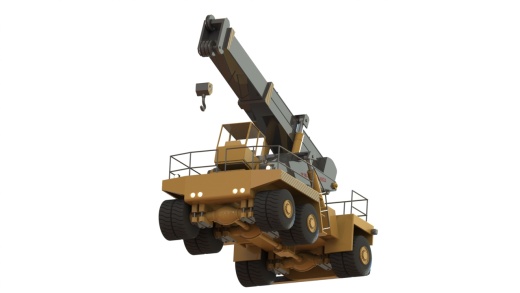 轮式起重机简易模型3D图纸 STEP格式缩略图