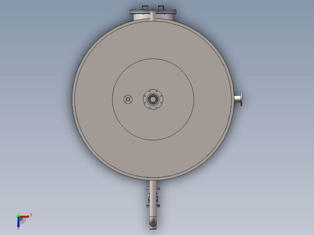 餐厨垃圾热交换器俯视图