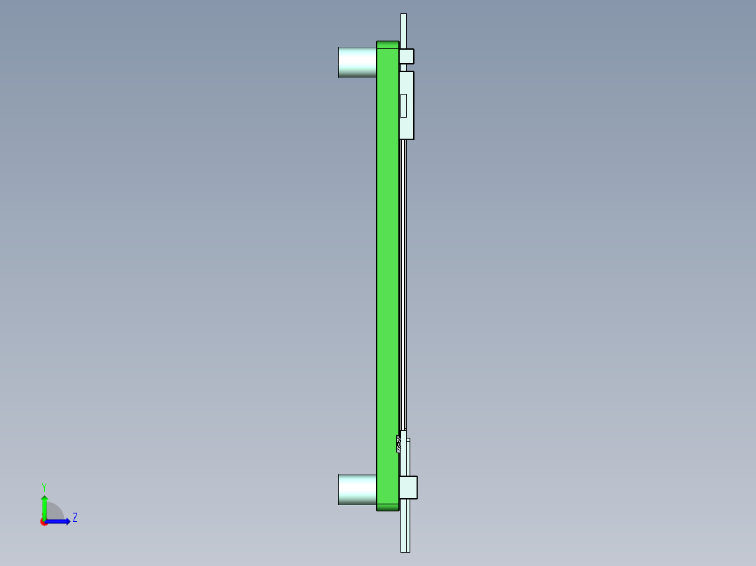 笔记本外壳HINGE缺口位置度检具工程图左视图