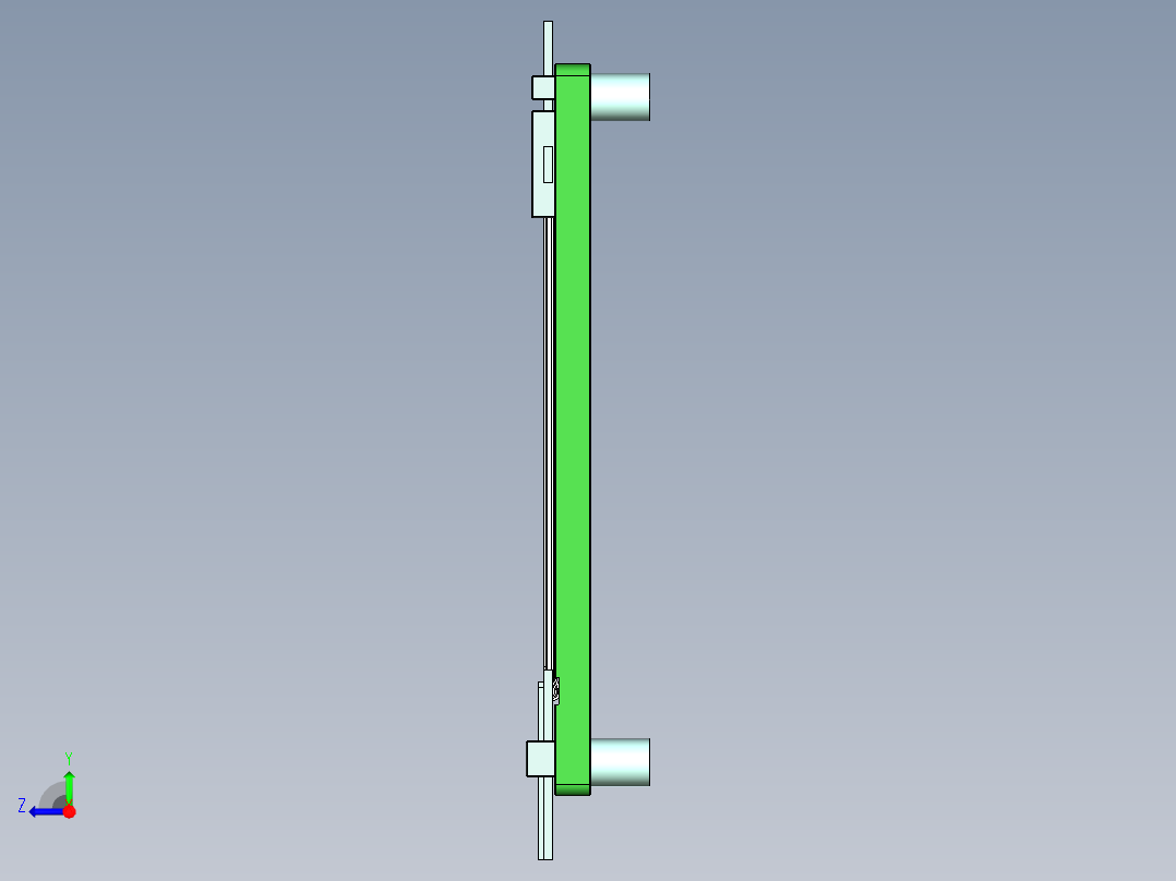 笔记本外壳HINGE缺口位置度检具工程图右视图