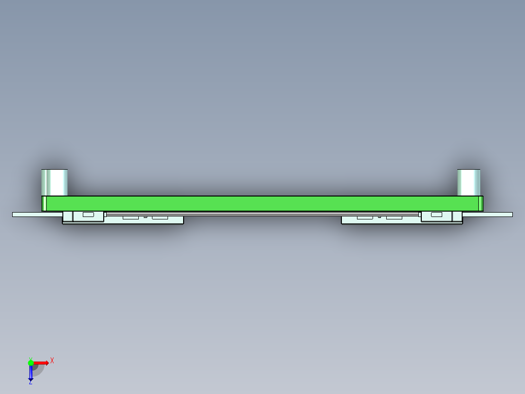 笔记本外壳HINGE缺口位置度检具工程图俯视图