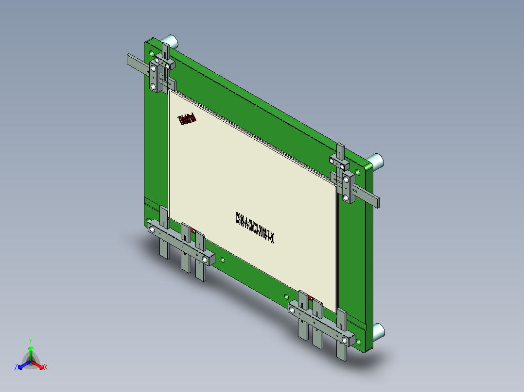笔记本外壳HINGE缺口位置度检具工程图正等轴测图