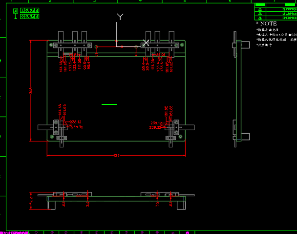笔记本外壳HINGE缺口位置度检具工程图