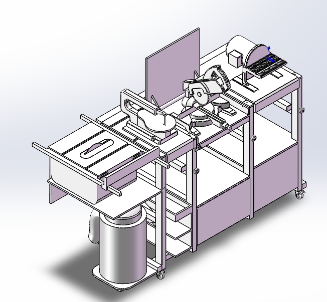 带翻转和倾斜的木工工作台