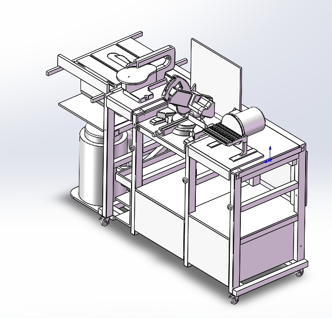带翻转和倾斜的木工工作台