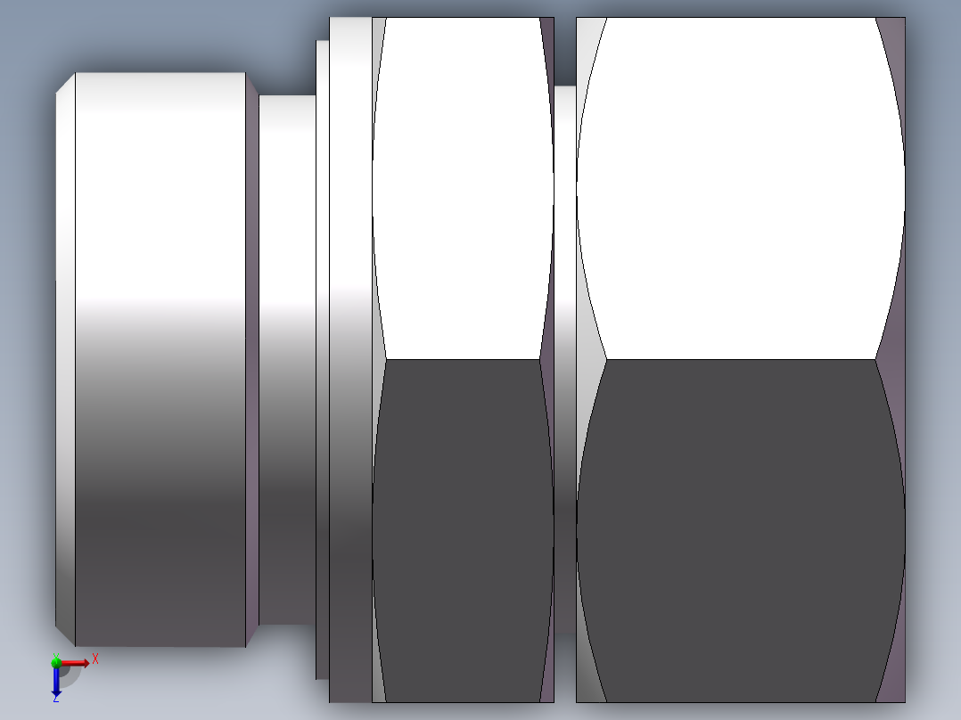 直通管螺纹组合接头、2BC-20-45WD俯视图