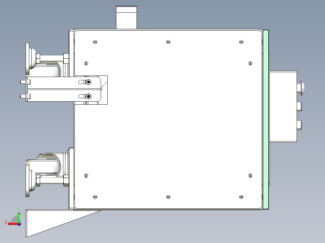 钢结构设备操作台三维设计后视图