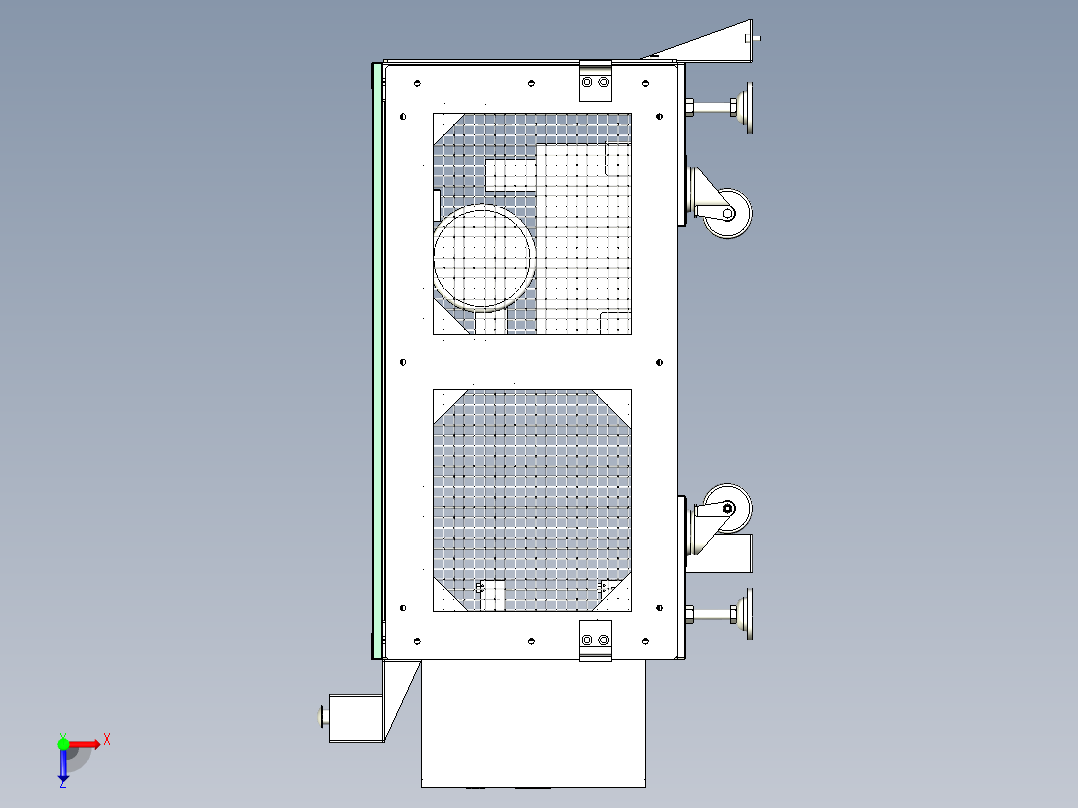 钢结构设备操作台三维设计俯视图