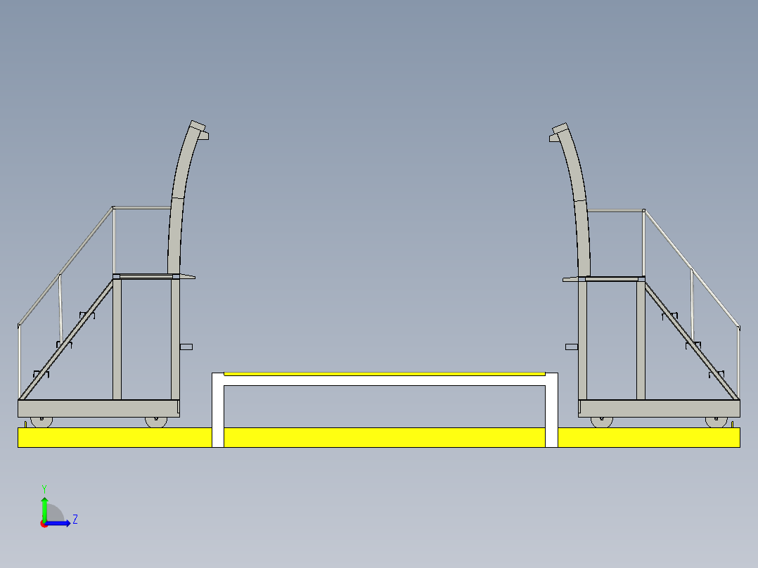 船舶加工生产工作台设计左视图