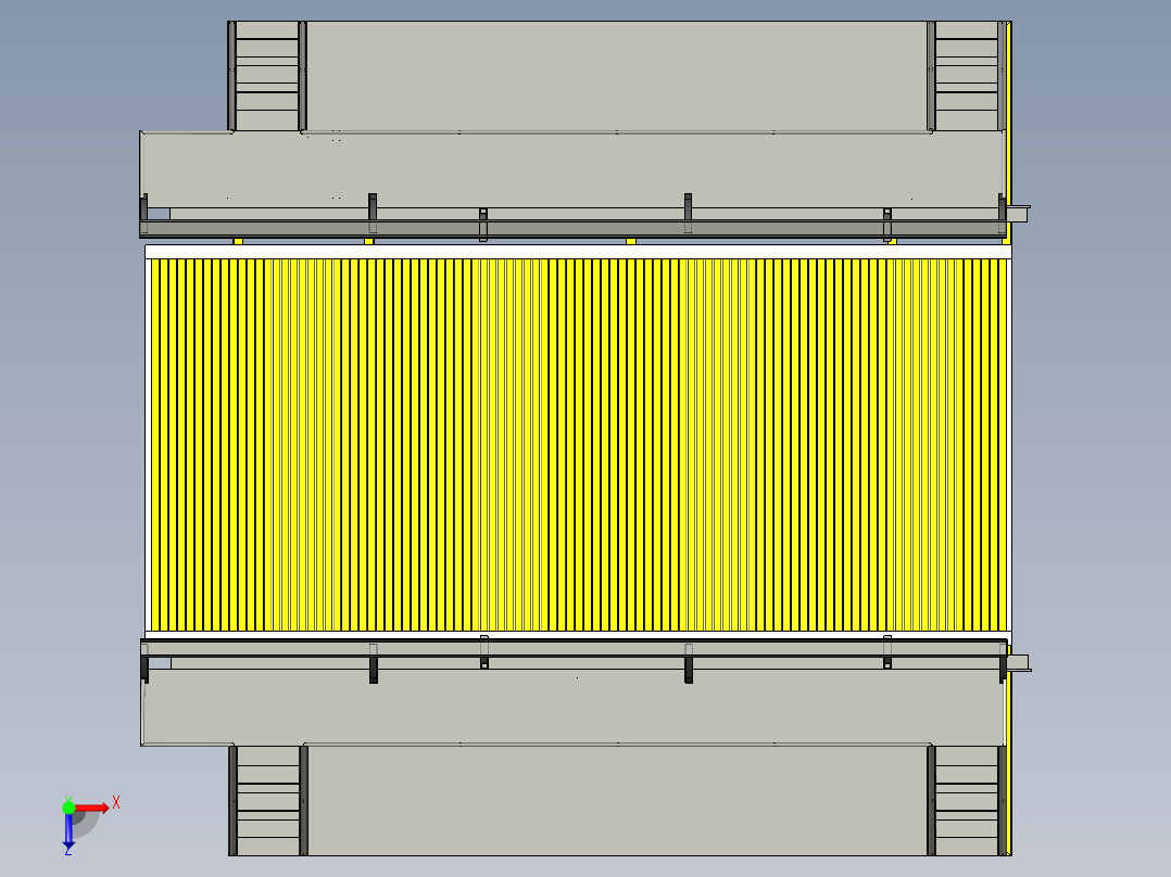 船舶加工生产工作台设计俯视图