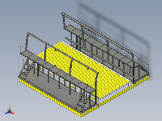 船舶加工生产工作台设计正等轴测缩略图