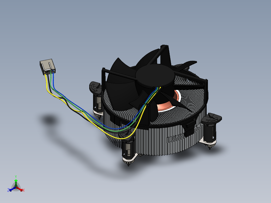 风扇(64)正等轴测图