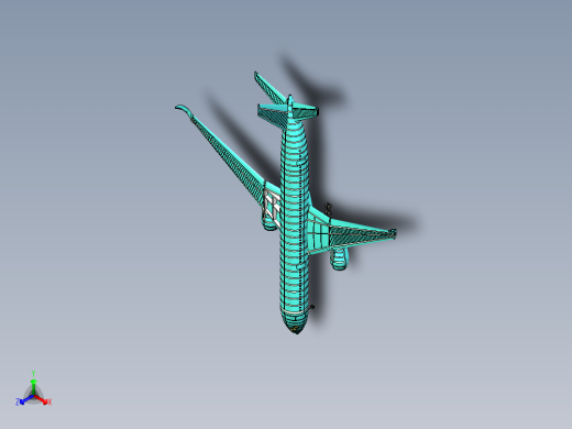 B2004120-空客A350-900客机前视缩略图