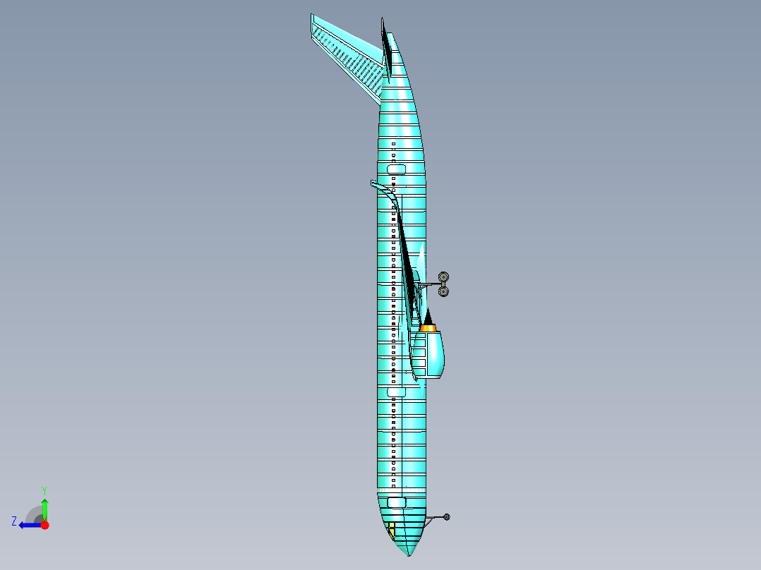 B2004120-空客A350-900客机右视图
