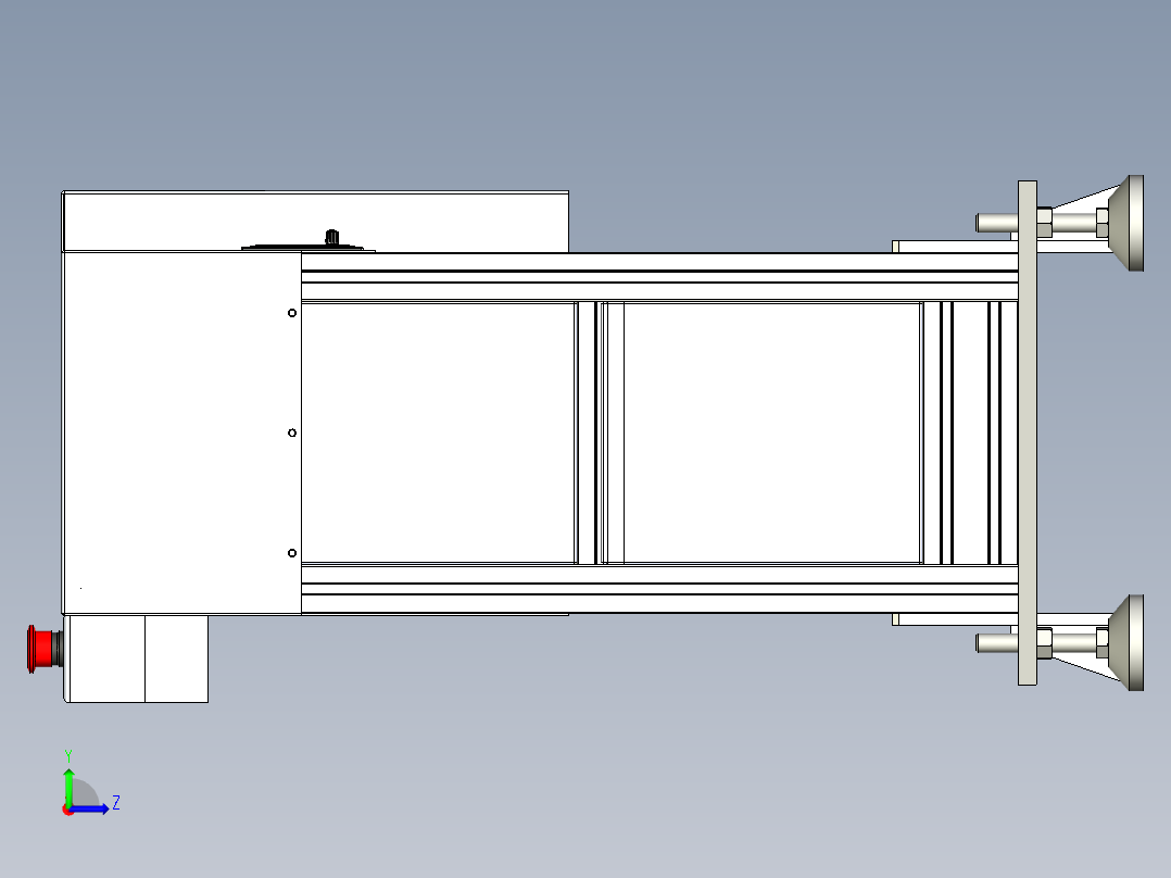 8米输送线左视图