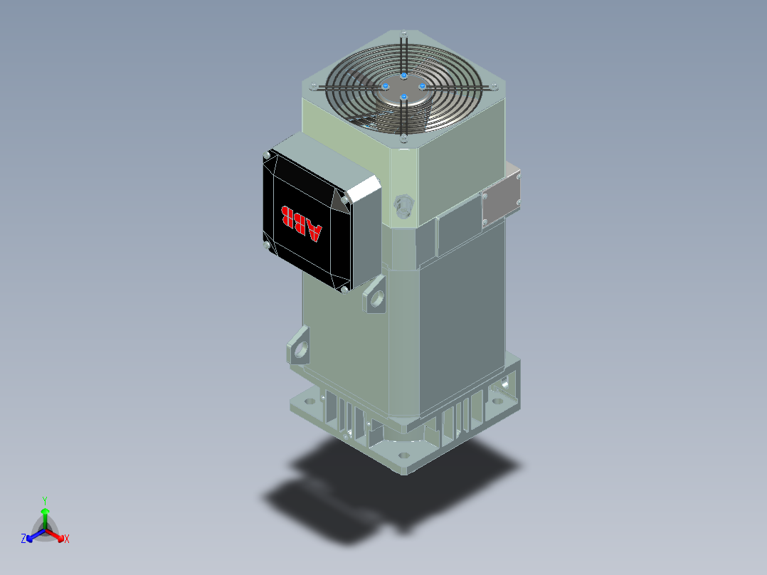 ABB M3EB 132D 4 - 3GEB132744-HDA正等轴测图