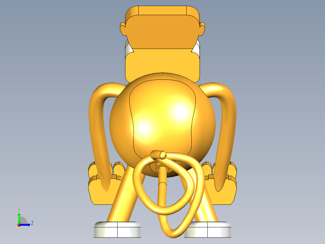 B2005114-可爱猴子手机支架左视图