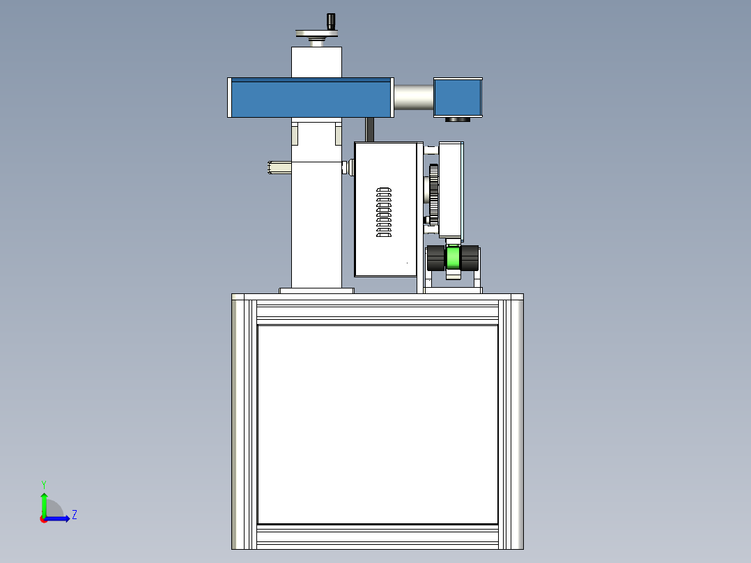 激光打标机打码设备3D模型左视图