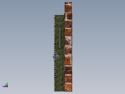 消防门防火门3D数模图纸+Solidworks设计右视缩略图